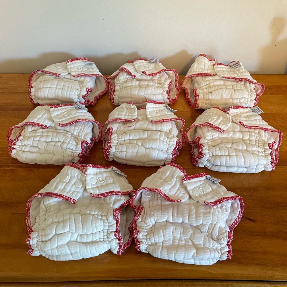 EUC Cloth-eez Workhorse medium M with snaps closure cotton cloth diapers lot 8